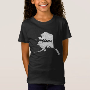 Camiseta Mapa inicial do Orgulhoso Alask State Outline Roky