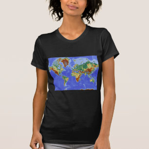 Camiseta Mapa Internacional da Geografia Mundial