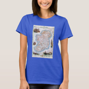 Camiseta Mapa: Ireland, 1851