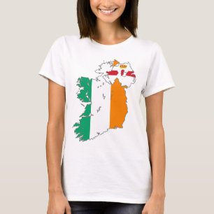 Camiseta Mapa Irlandês da Nação Celta