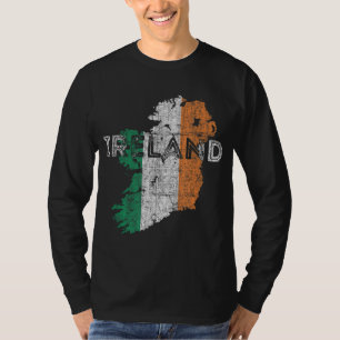 Camiseta Mapa irlandês e bandeira Souvenir - Irlanda em dif