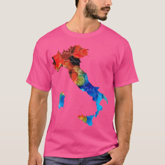Camiseta Mapa Italiano da Itália Por Sharon Cummings engraç