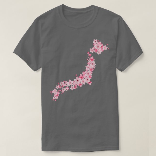 Camiseta Mapa Japonês Sakura Mapa (Frente do Design)