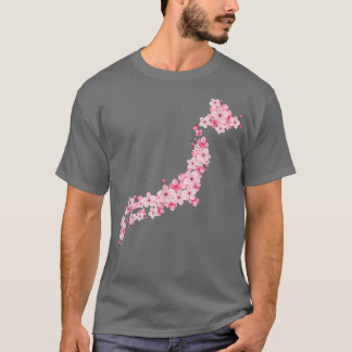 Camiseta Mapa Japonês Sakura Mapa