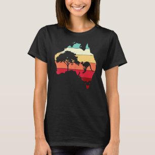 Camiseta Mapa legal da Austrália Cangaroo Rainbow Aus Austr