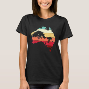 Camiseta Mapa Legal da Austrália Canguru Arco-íris Australi