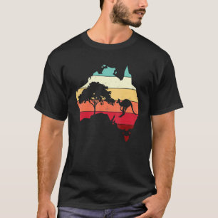 Camiseta Mapa Legal da Austrália Canguru Arco-íris Australi