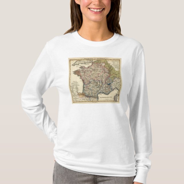 Camiseta Mapa lingüístico de France (Frente)