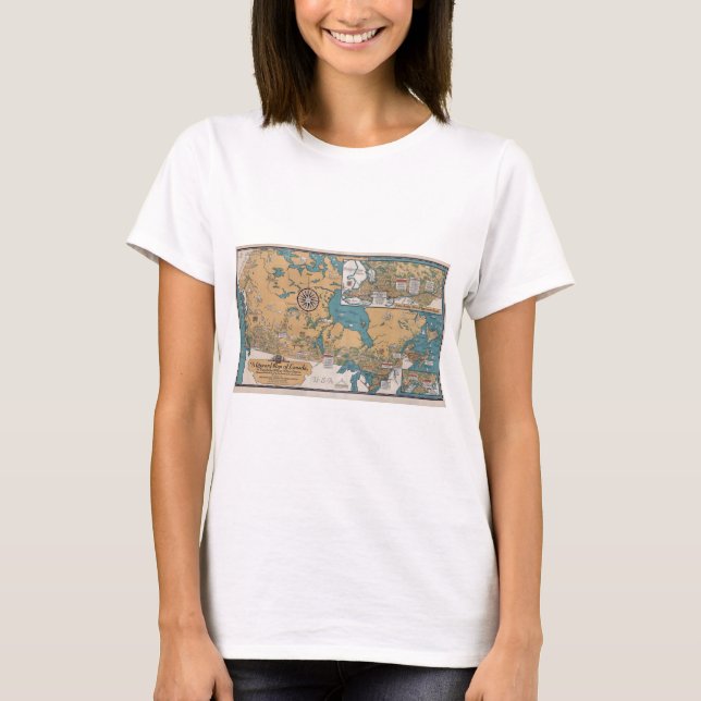 Camiseta Mapa Literário do Canadá (Frente)