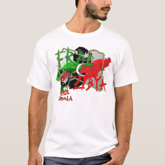 Camiseta Mapa livre da arte de Líbia de Líbia