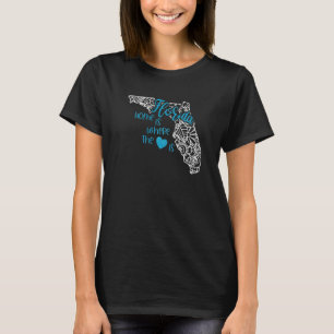 Camiseta Mapa Mandala do Estado da Flórida nos EUA América