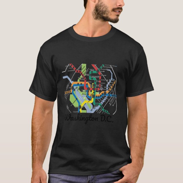 Camiseta Mapa Metro Da Subwa De Trânsito Ferroviário Da Cid (Frente)
