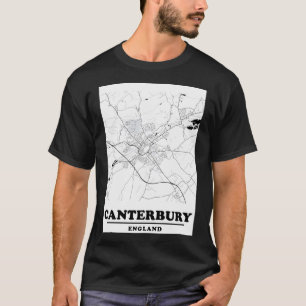 Camiseta Mapa Minimalista de Canterbury