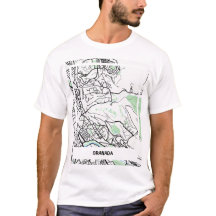 Camiseta mapa minimalista Granada - Color Natural