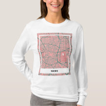 Camiseta mapa minimalista Madrid - Rosa-verde