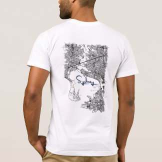 Camiseta Mapa Moderno de Sydney - Souvenir de Viag