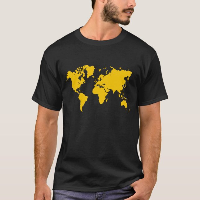 Camiseta Mapa Mundial - Amber (Frente)