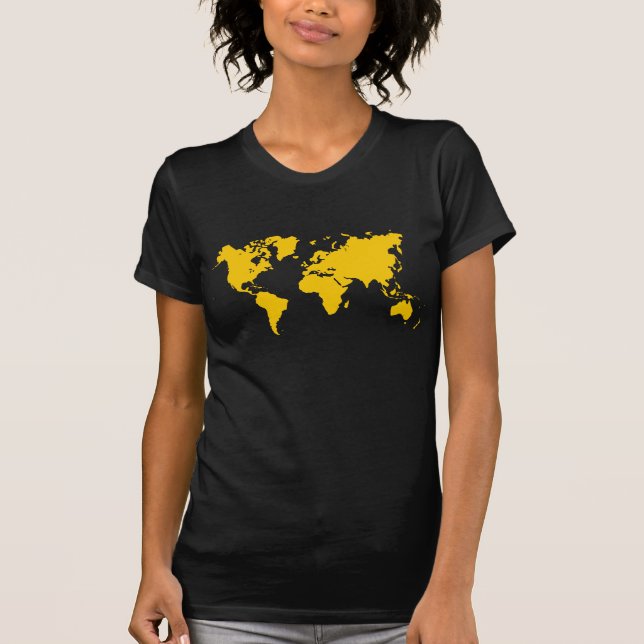 Camiseta Mapa Mundial - Amber (Frente)