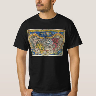 Camiseta Mapa Mundial Anti-Cardíaco de Peter Apian 1520