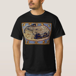 Camiseta Mapa Mundial Antiquado Ptolémico, Johannes de Arns