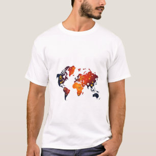 Camiseta Mapa Mundial Cultural