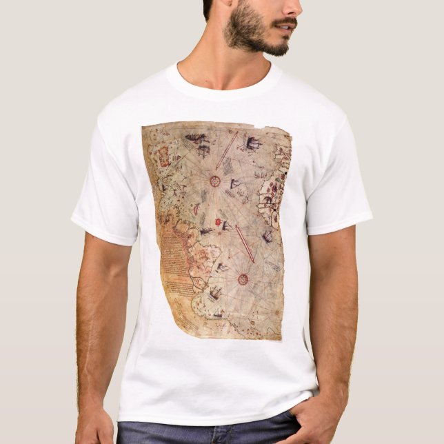 Camiseta Mapa Mundial de Piri Reis (Frente)