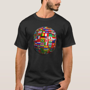 Camiseta Mapa Mundial de Sinalizadores - Atlas do Globo
