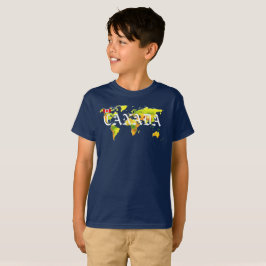 CAMISETA MAPA MUNDIAL DO CANADÁ