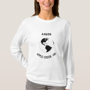 Camiseta Mapa Mundial do Código Zip do Estado da Cidade de