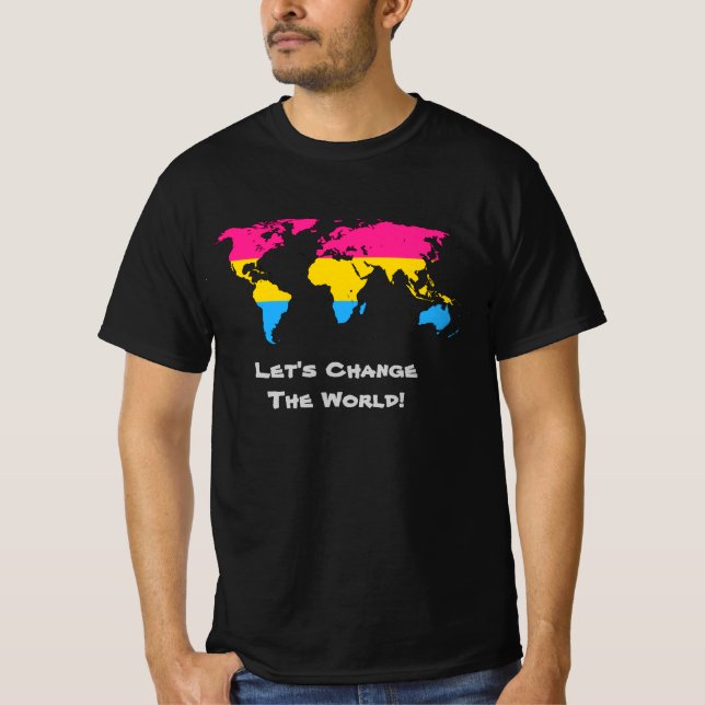 Camiseta Mapa mundial do orgulho da transexualidade - T-Shi (Frente)