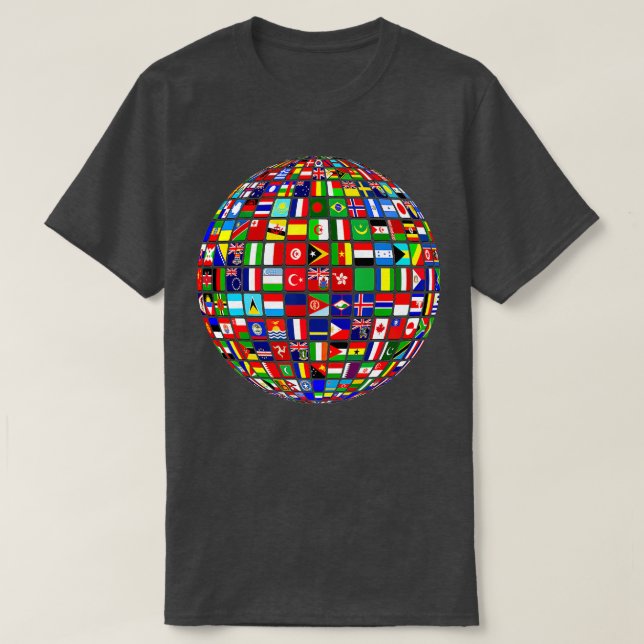 Camiseta Mapa Mundial Internacional de Sinalizadores (Frente do Design)