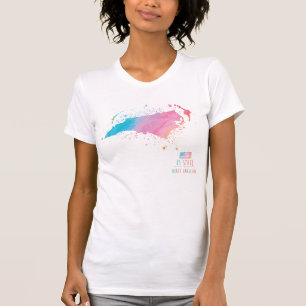 Camiseta Mapa North Carolina da aguarela