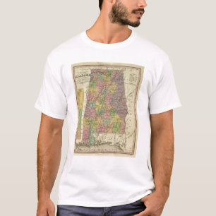 Camiseta Mapa novo de Alabama
