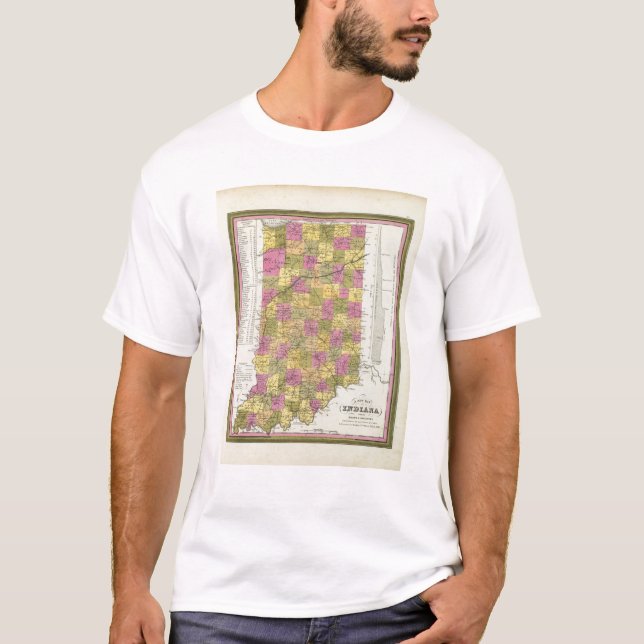 Camiseta Mapa novo de Indiana 2 (Frente)