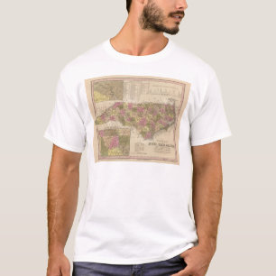 Camiseta Mapa novo de North Carolina