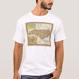Camiseta Mapa novo de Nth Carolina
