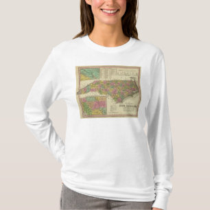 Camiseta Mapa novo de Nth Carolina