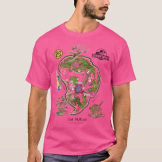Camiseta Mapa Nublar da Ilha do Mundo Jurássico
