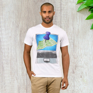 Camiseta Mapa Online das Ruas Mens T-Shirt
