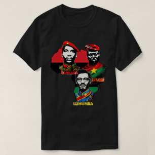 Camiseta Mapa Pan-Africano – Sankara, Traoré e Lumumba