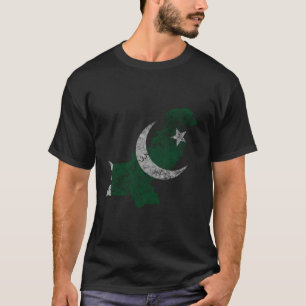 Camiseta Mapa Paquistanês E Bandeira Incomodado Paquistão