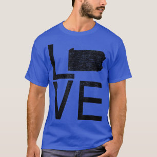 Camiseta Mapa Pensyl do Estado Fan da Pensilvânia AMVE EUA