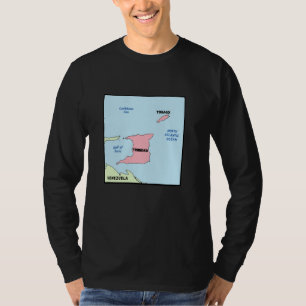 Camiseta Mapa político de Trinidad e Tobago, Vizinhos