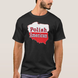 Camiseta Mapa Polonês Americano