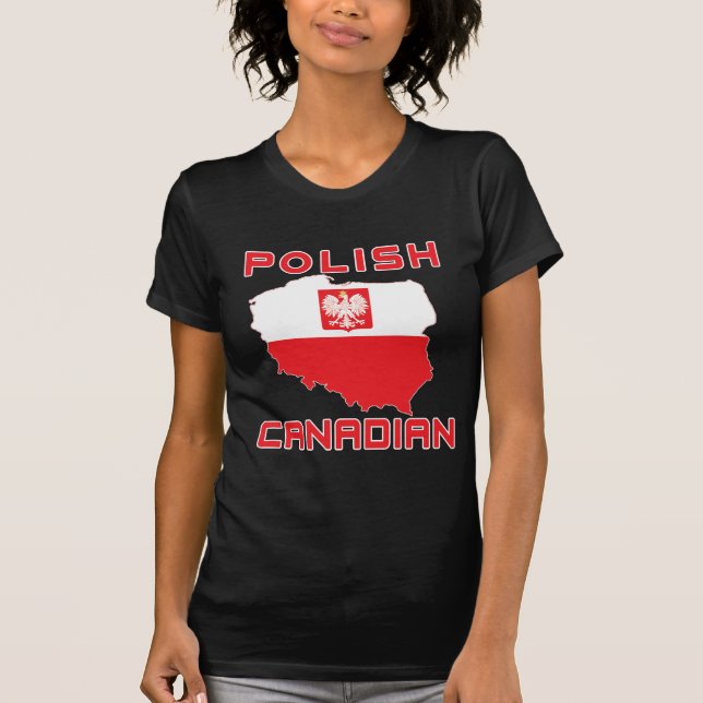 Camiseta Mapa Polonês da Águia Canadense (Frente)