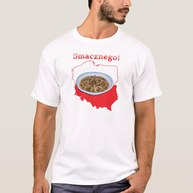 Camiseta Mapa Polonês de Czarnecki Smacznego (Frente)
