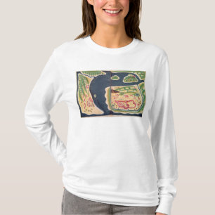 Camiseta Mapa português da exploração de Mombassa