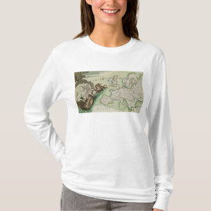 Camiseta Mapa que ilustra o ataque naval em Inglaterra