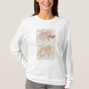 Camiseta Mapa religioso e lingüístico da suiça