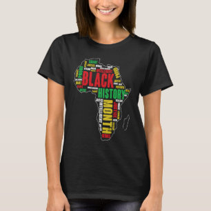 Camiseta Mapa Retro Africano Orgulhoso História Negra Mês C